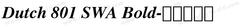 Dutch 801 SWA Bold字体转换